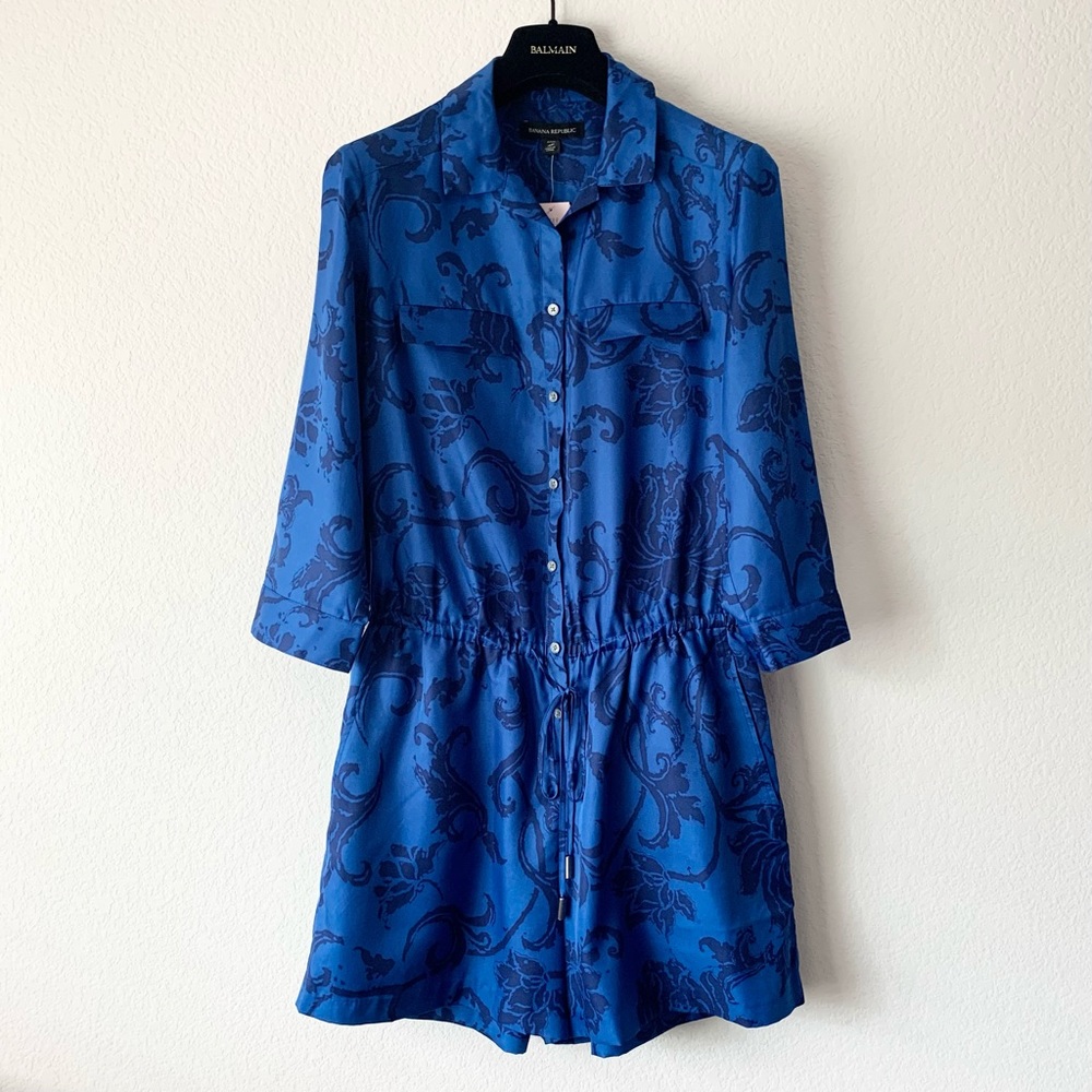 Banana republic blue romper (petite 4)